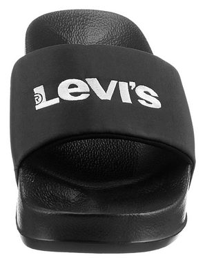Levi's® JUNE S BOLD PADDED Pantolette, Plateau, Sommerschuh, Schlappen mit Logoschriftzug