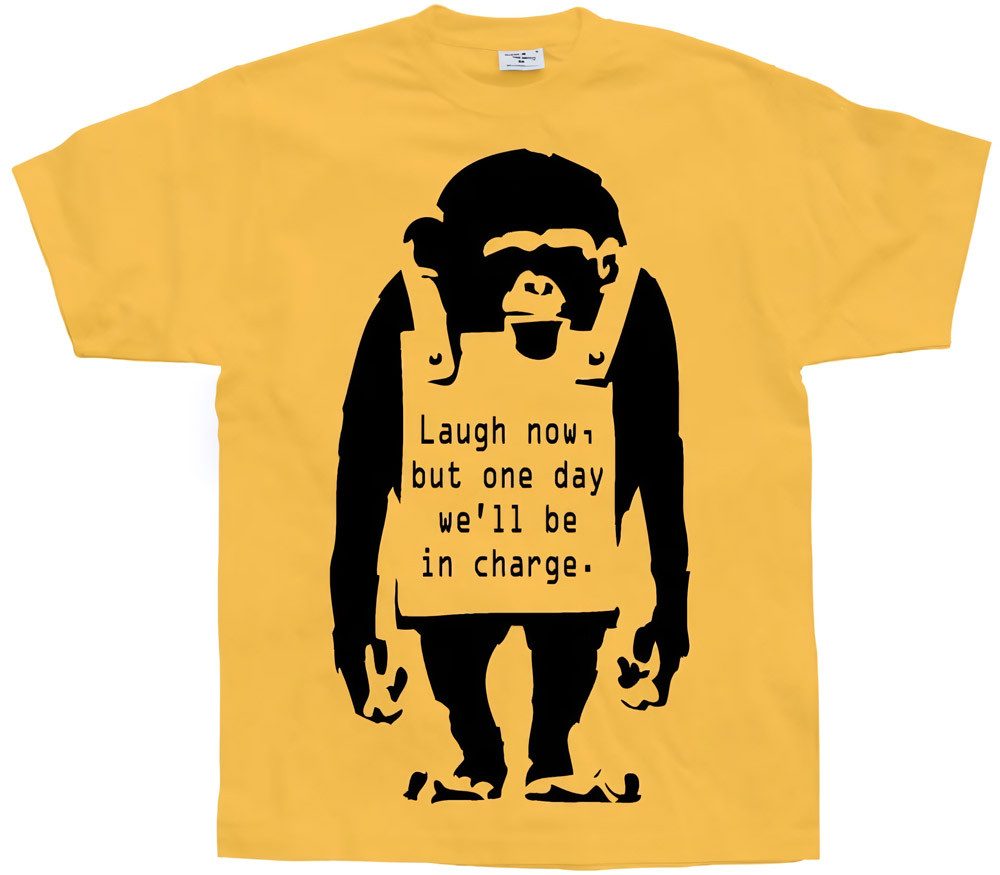 BANKSY T-Shirt Laugh Now T-Shirt