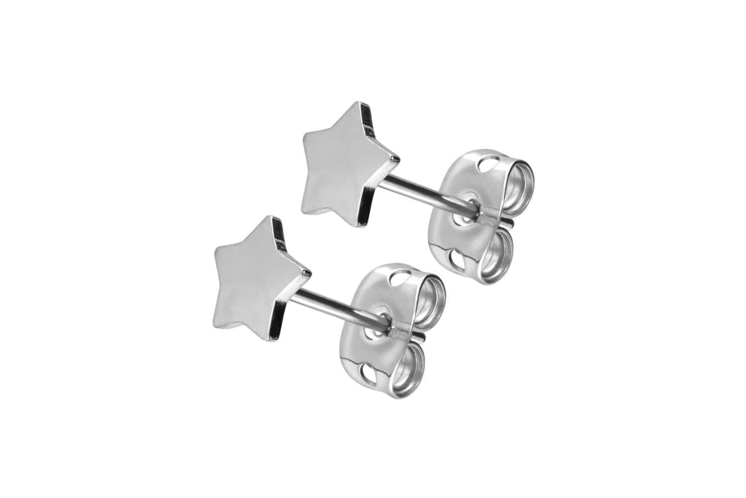 PIERCINGLINE Paar Ohrstecker Titan Ohrstecker STERN günstig online kaufen