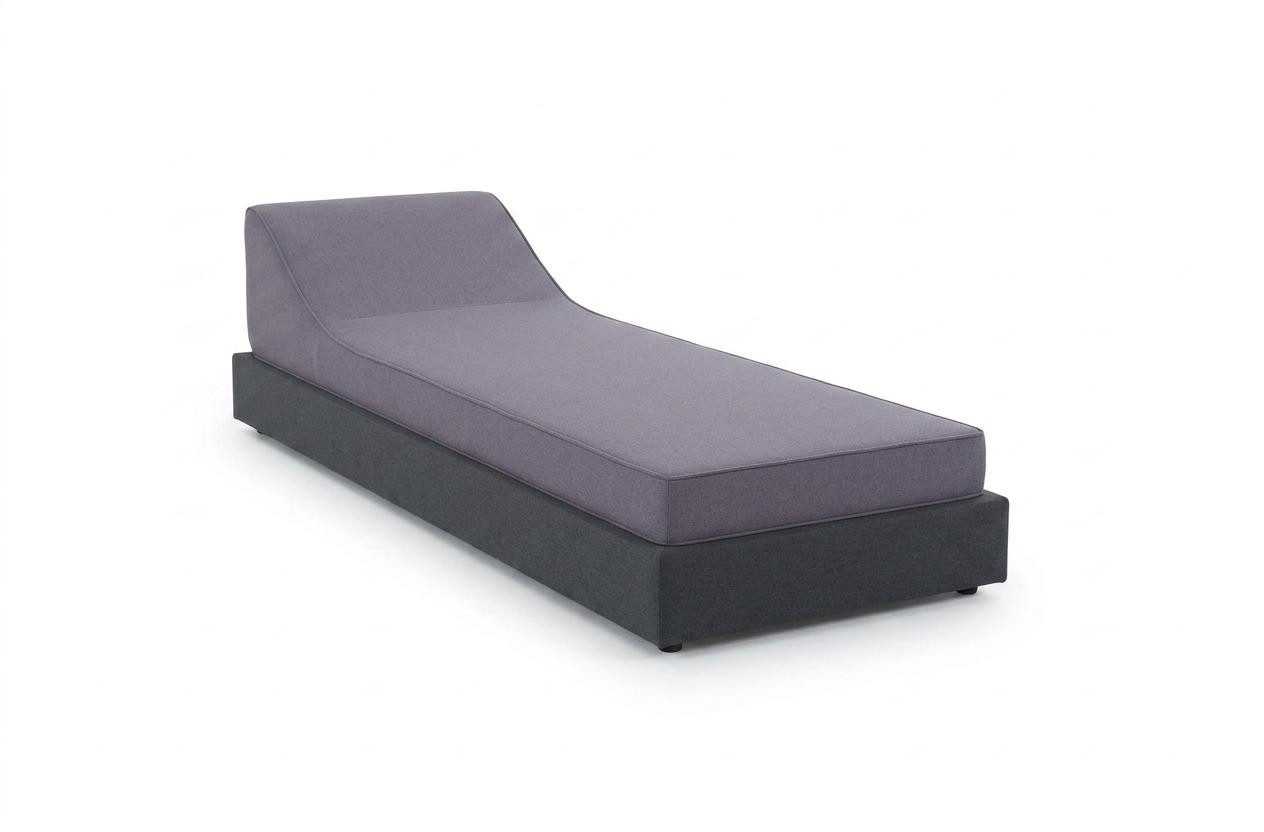 JVmoebel Recamiere 1-Sitzer-Liegestuhl grau weich bequem moderner Stil neu, Made in Europa