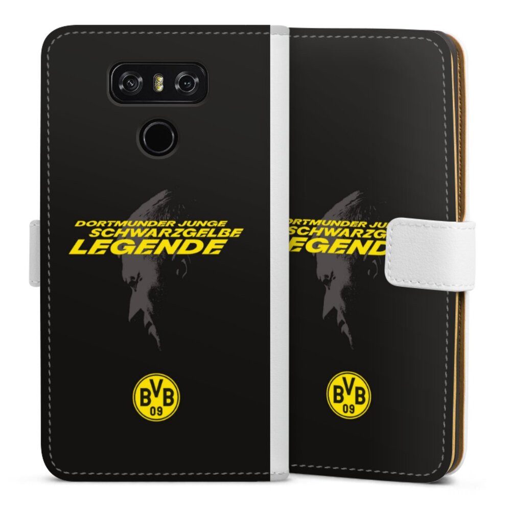 DeinDesign Handyhülle Marco Reus Borussia Dortmund BVB Danke Marco Schwarzgelbe Legende, LG G6 Hülle Handy Flip Case Wallet Cover Handytasche Leder