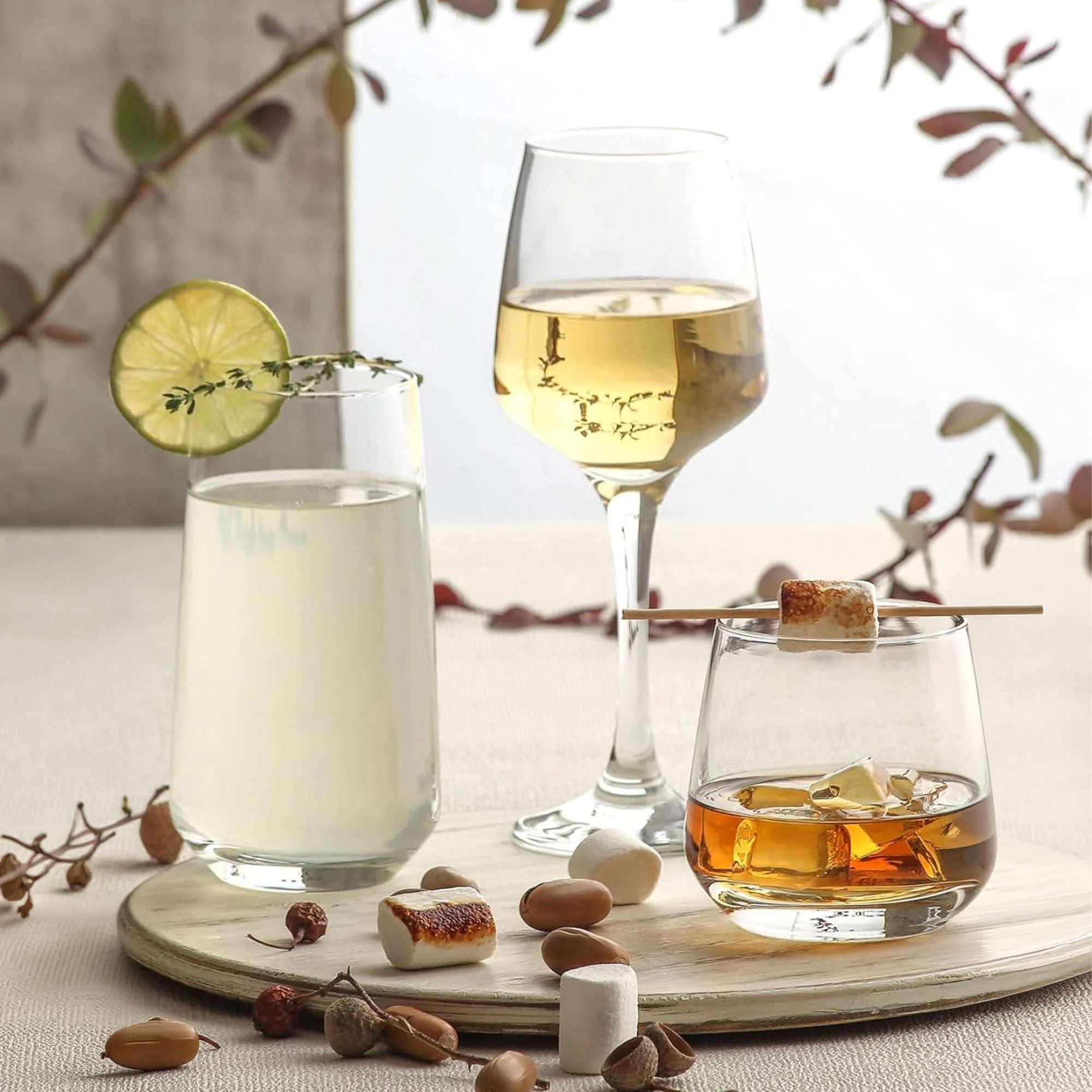 LAV Gläser-Set Lal, 18-tlg., Glas, Spülmaschinengeeignet, robust, vielseitig