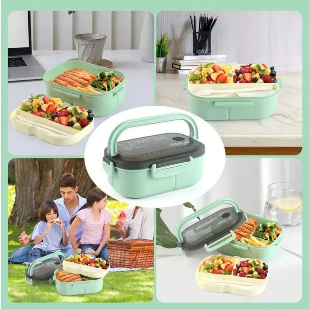 MEGAGOODS Aufbewahrungsbox Lunchbox 2-lagig auslaufsicher mit günstig online kaufen