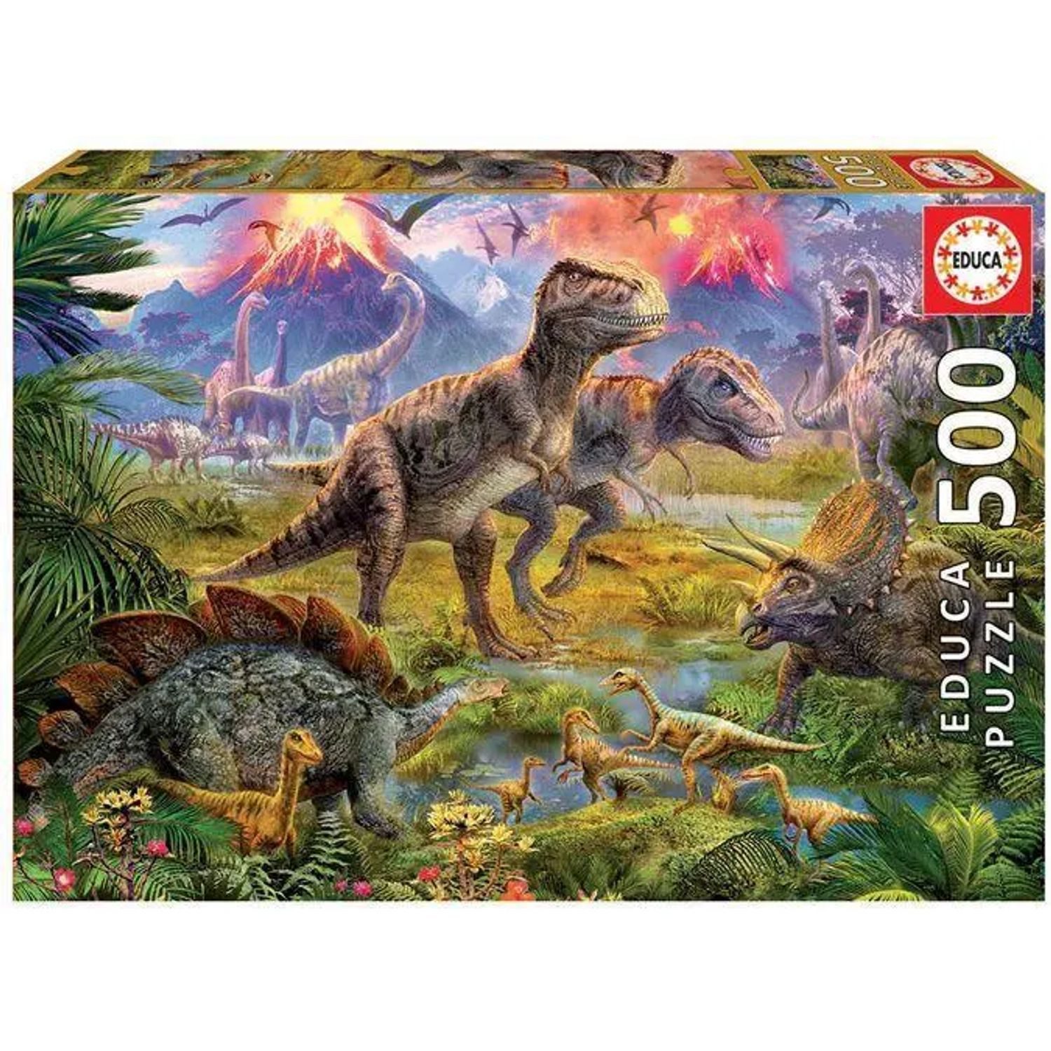 Hutter Trade Selection Puzzle Educa - Dinosaurier-Treffen - Puzzle, 500 Puzzleteile