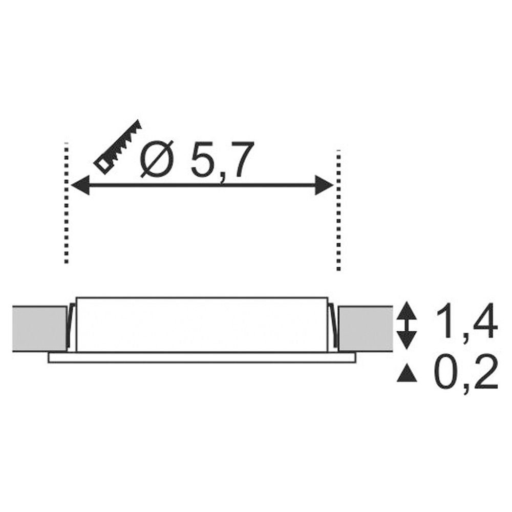 2700 LED 126, Leuchtmittel DL rund, K, LED, Möbelleuchten verbaut, SLV Ja, Unterschrankleuchte keine Angabe, fest weiß, enthalten: warmweiss, Einbauleuchte