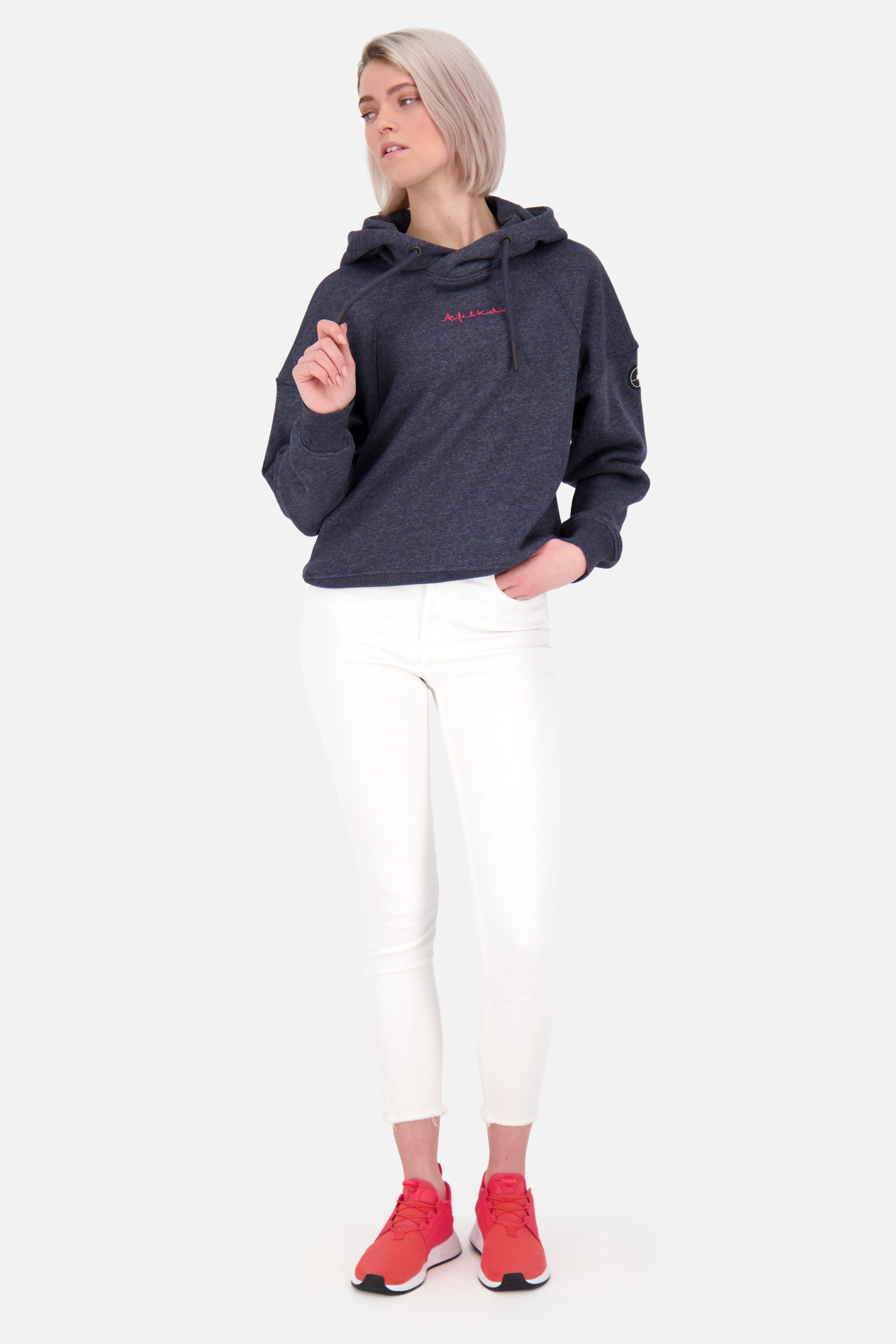 Alife & Kickin Kapuzensweatshirt A melange JessyAK Pullover Hoodie Sweatshirt Kapuzensweatshirt, Damen marine