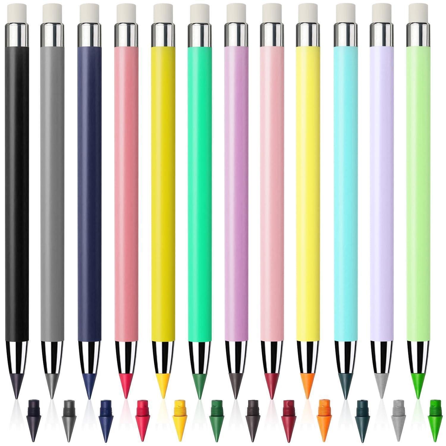 LuxusKollektion Bleistift Ewiger Bleistift Set mit Radiergummi, 12 Stk.
