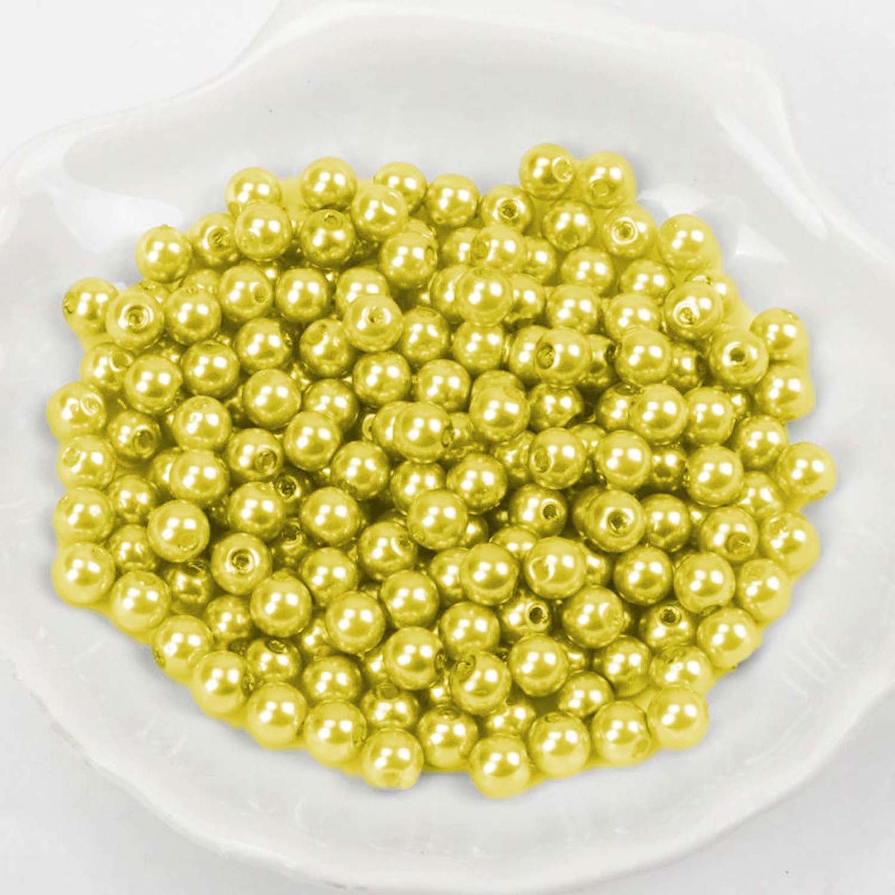 Kopper-24 Bastelperlen Wachsperlen - 600 Stück - 2mm - Gelb