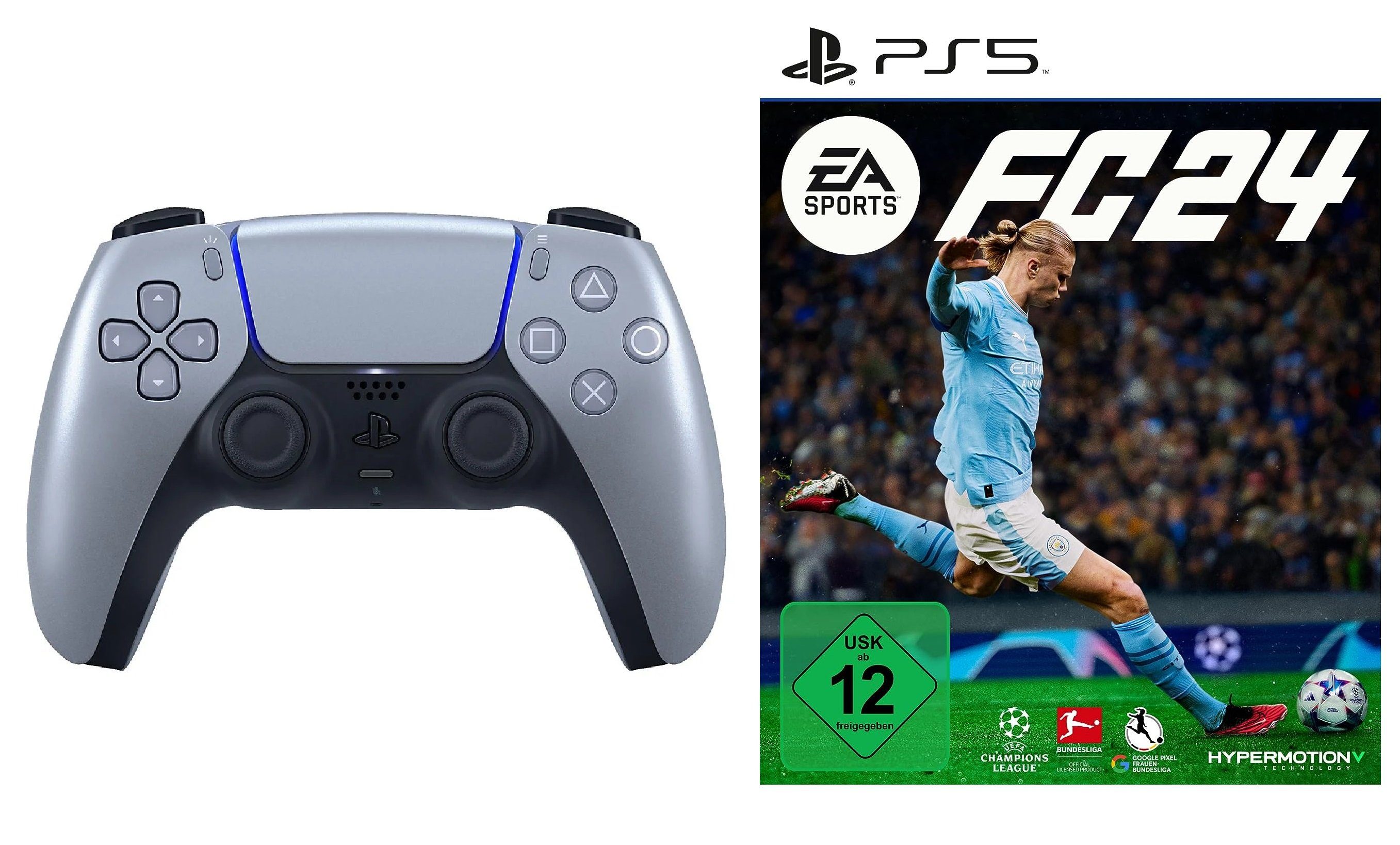 Playstation PS5 Controller + FC 24 (FIFA 24) Bundle DualSense Wireless-Controller (Set)