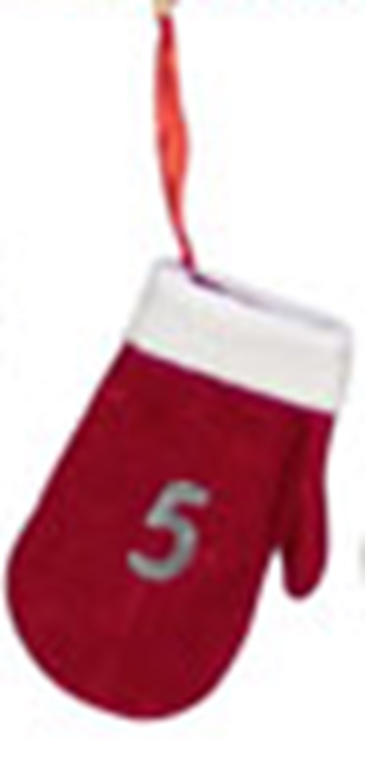 foolonli befüllbarer Adventskalender Handschuh Grau Rot 250cm Adventssäckchen Adventskalender Weihnachten