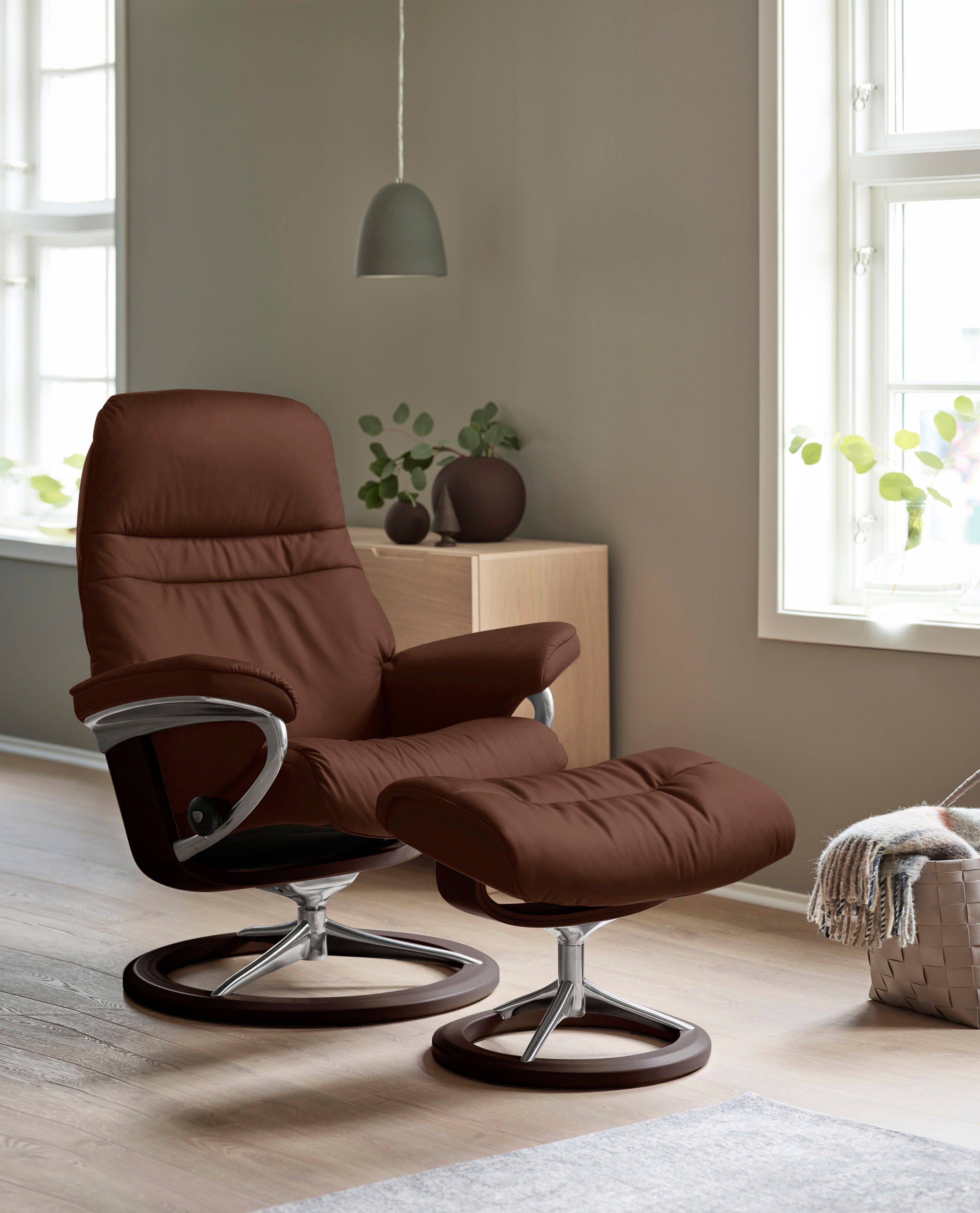 Stressless® Relaxsessel Sunrise, mit Signature Base, Größe S, Gestell Braun