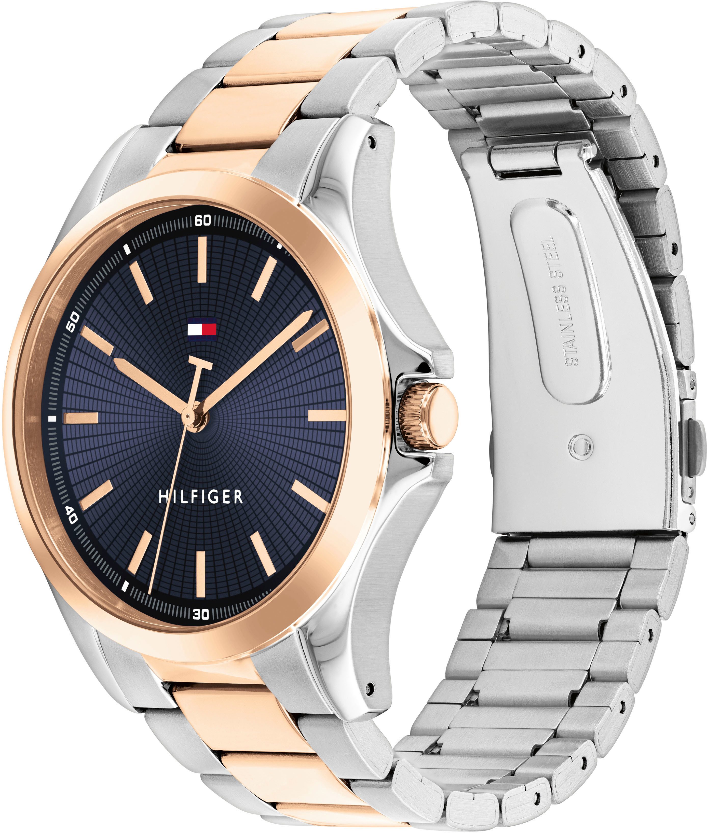 Tommy Hilfiger Quarzuhr BRUCE 1792193, Armbanduhr, Herrenuhr, Edelstahlarmb günstig online kaufen