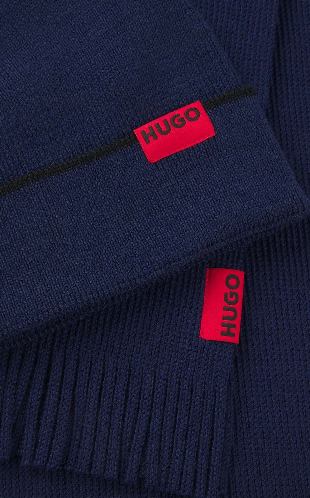 HUGO Strickmütze Set (Set, 2-St) günstig online kaufen