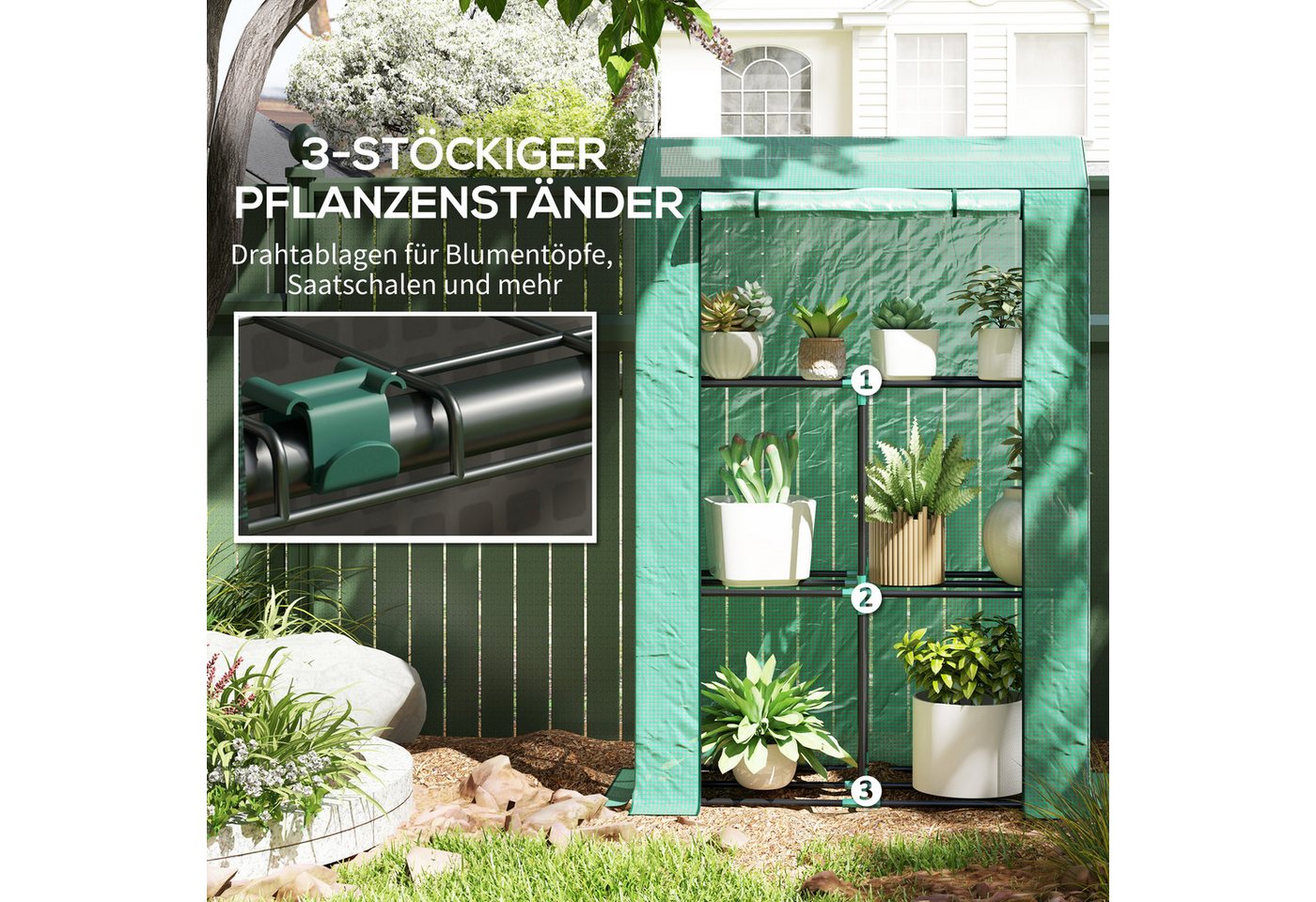 MC Star Foliengewächshaus Outsunny GewÃ... MC Star Foliengewächshaus Outsunny GewÃ...