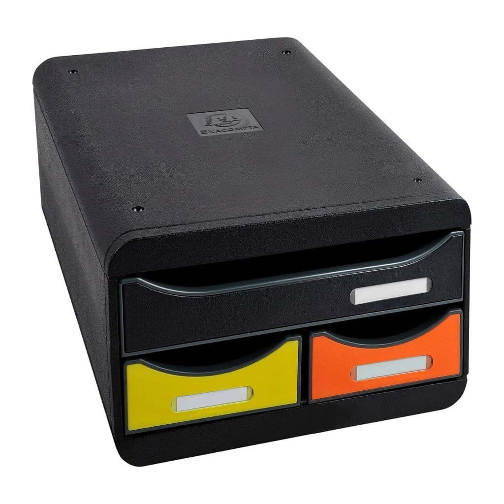 EXACOMPTA Schubladenbox Small-Box Schreibtischbox Harlequin mit 3 Laden Mehrfarbig 1