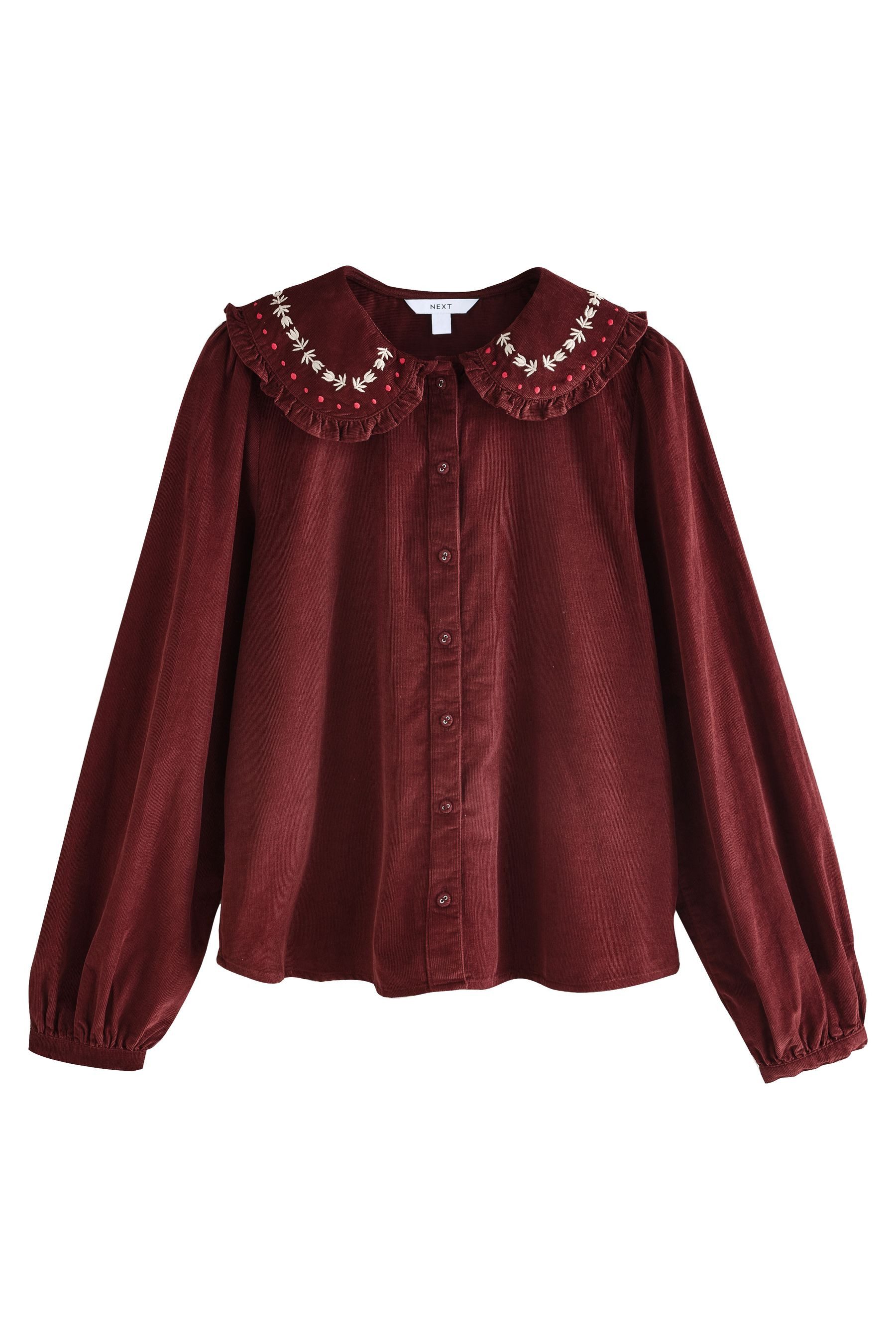 Next Blusenshirt Cord-Bluse mit Stickerei und günstig online kaufen