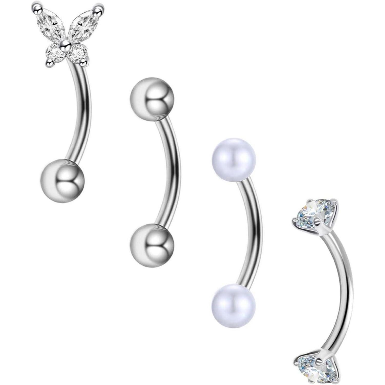 Augenbrauenpiercing Piercing Barbell Chirurgenstahl 1,2mm Augenbrauen Style H