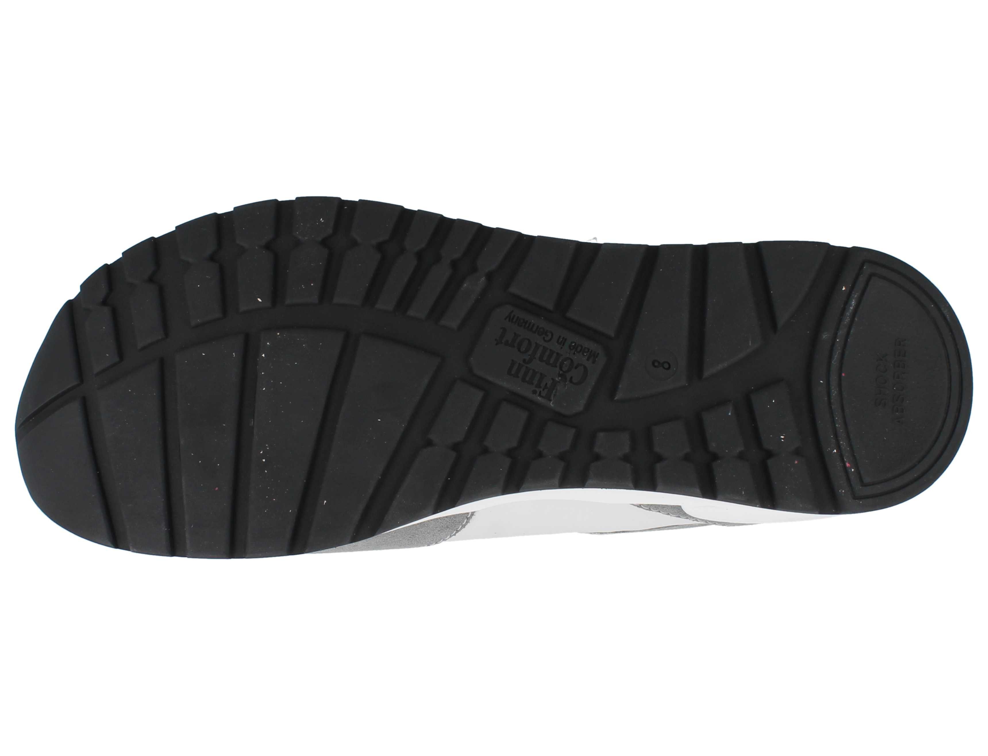 Finn Comfort FINN COMFORT Prezzo Herren Halbschuhe weiss grau blau Leder - Größe: Schnürschuh Wechselfußbett