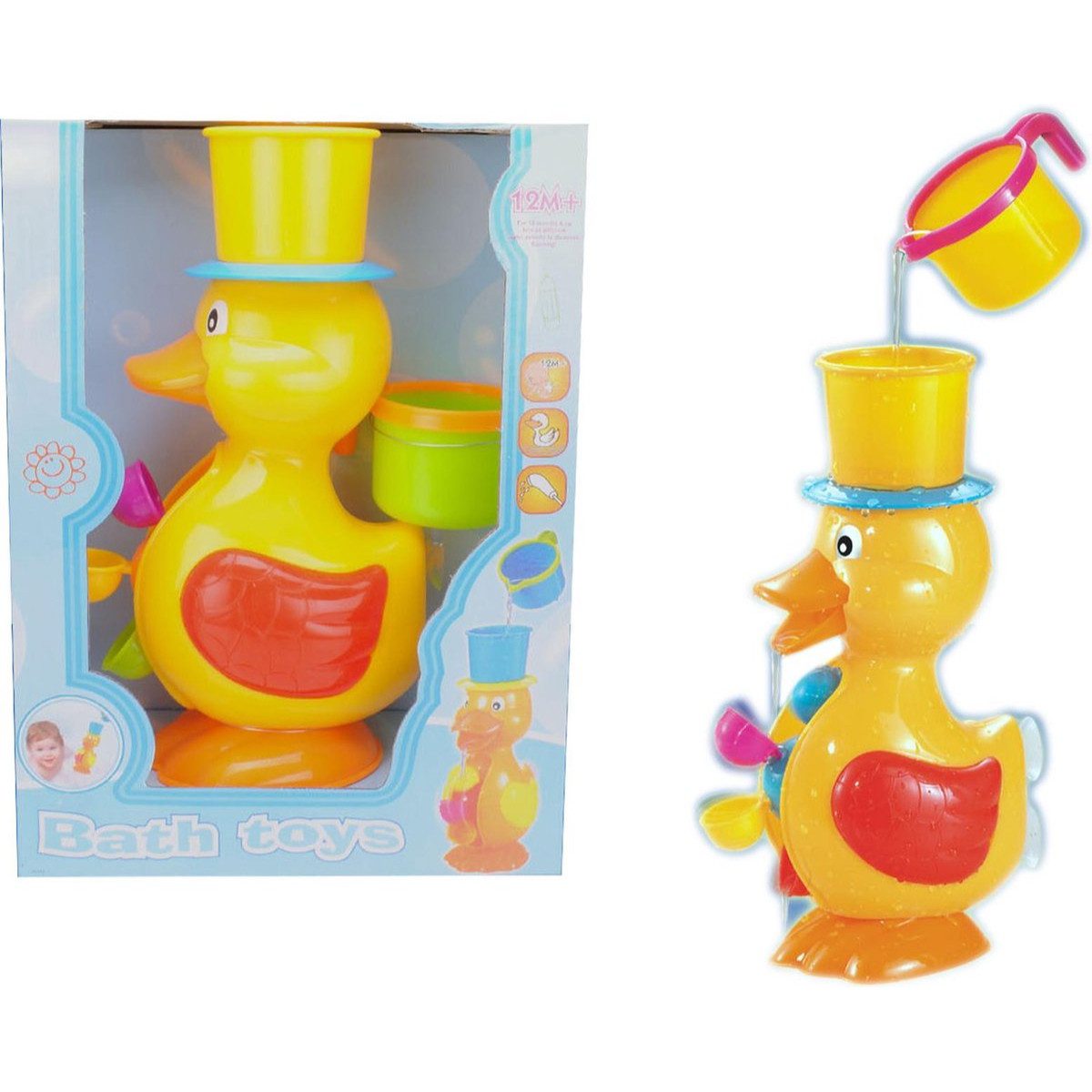 Jollity Badespielzeug Ente – Wasser Spaß Spielzeug