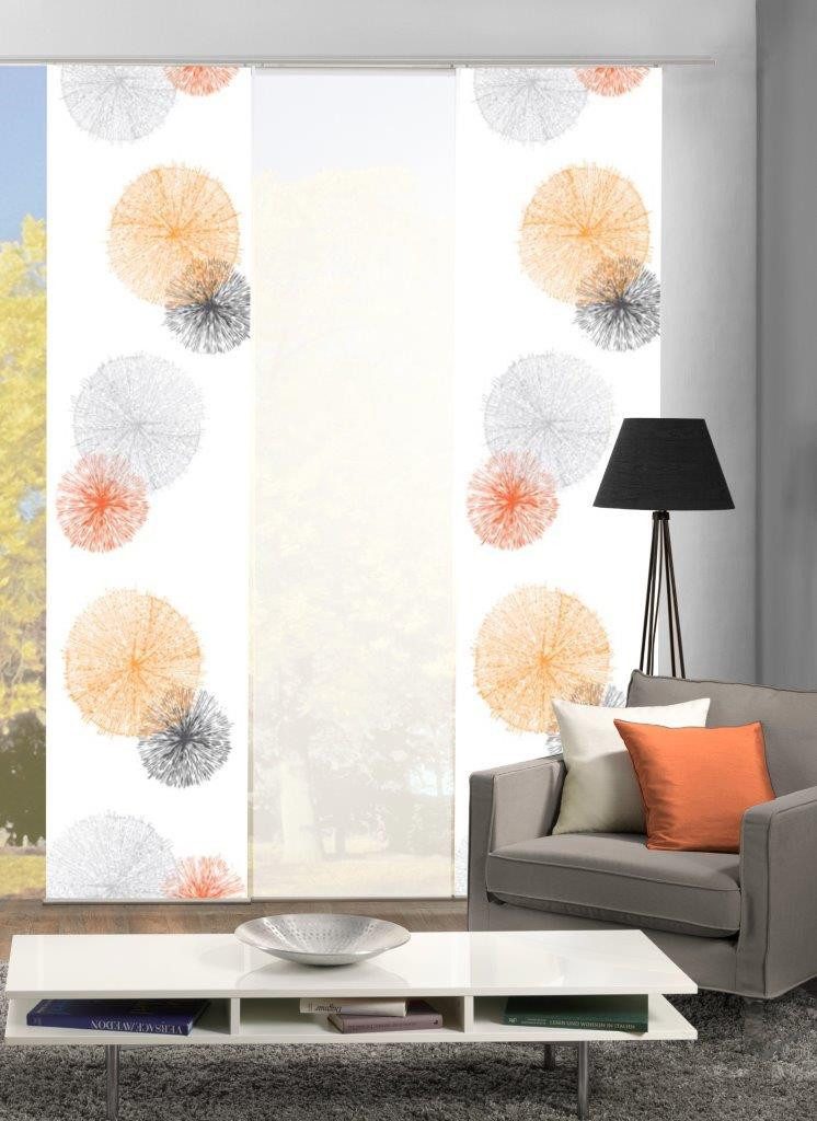 HOME WOHNIDEEN Schiebegardine Flächenvorhang RAWLINS, versch. Farben und Set-Größen, inkl. Zubehör (3 St), blickdicht, 100% Polyester