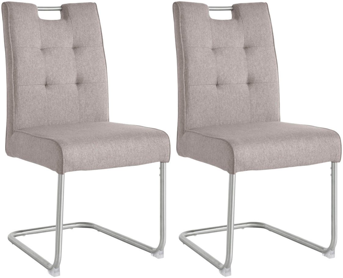 s.Oliver Freischwinger Ciella (Set, 2 St), mit hochwertiger 3D-Steppung und Taschenfederkern, Edelstahlgestell