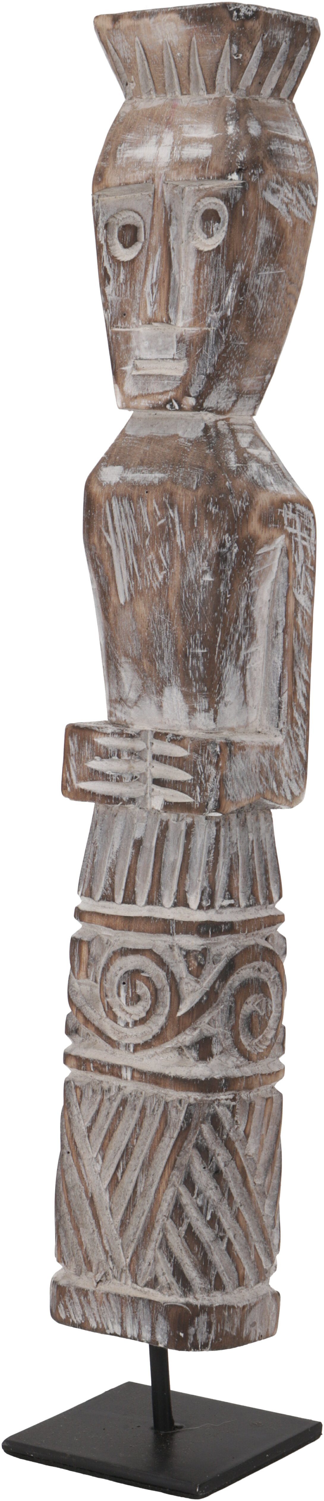 im Schnitzerei primitiv.. Holzfigur, Guru-Shop Skulptur, Dekofigur