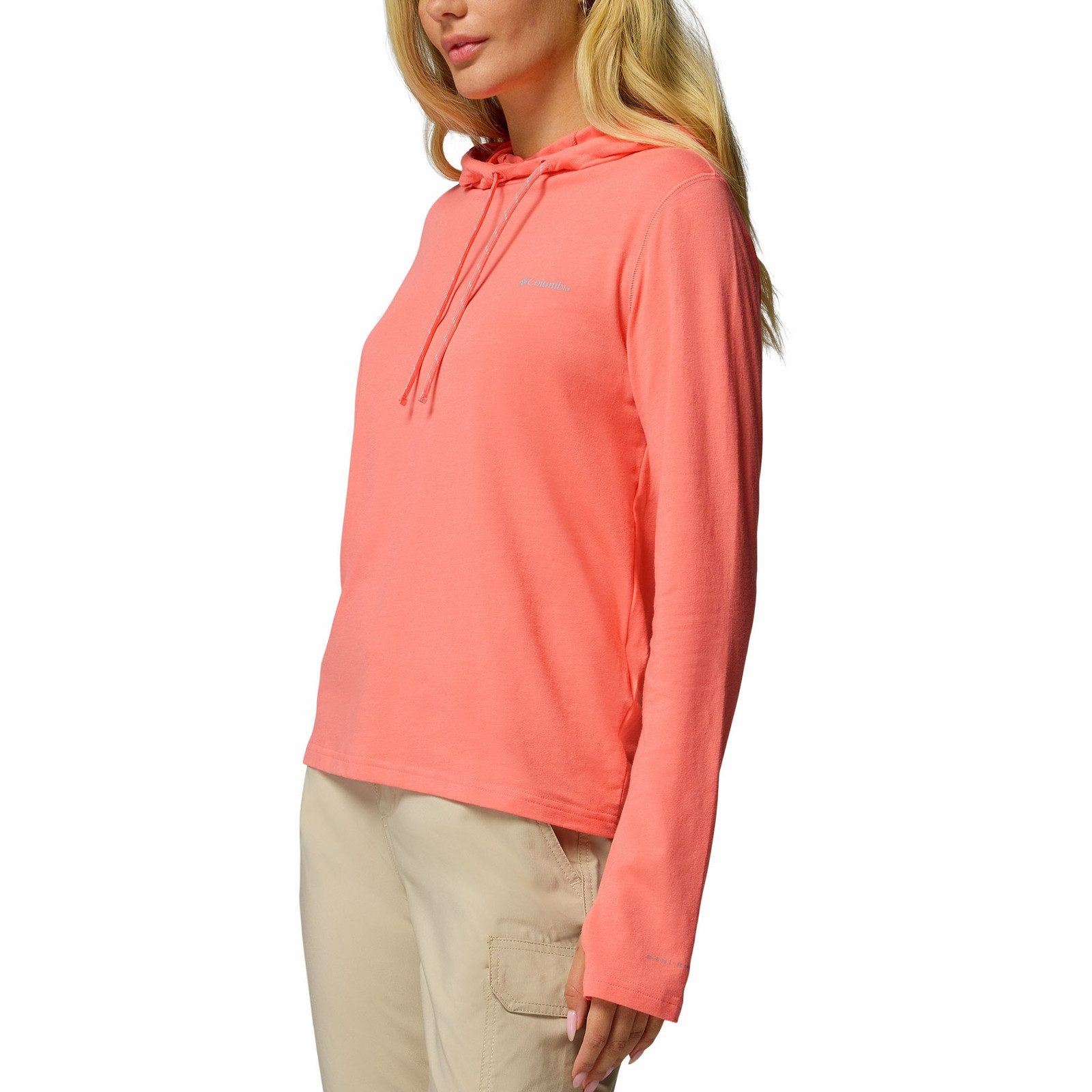 Columbia Kapuzenpullover Sun Trek™ LS Hoodie mit Markenschriftzug auf der Brust