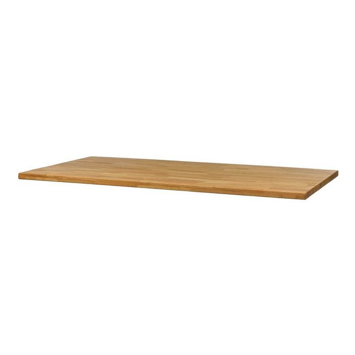 Depot Tischplatte Eichenholz-Tischplatte mit gerader Kante Anton (Packung 1 Stück Eichenholz-Tischplatte mit gerader Kante) aus Eichenholz B 160 Zentimeter T 90 Zentimeter