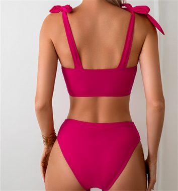 Wrathquake Triangel-Bikini Verstellbares dreiteiliges Bikini-Set für Damen mit Ausschnitten