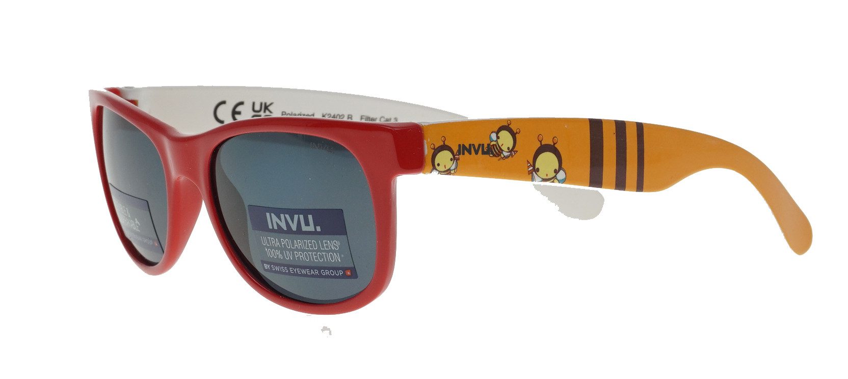 INVU Sonnenbrille INVU Kids Flexi 1-3 dk. rot/Bienen