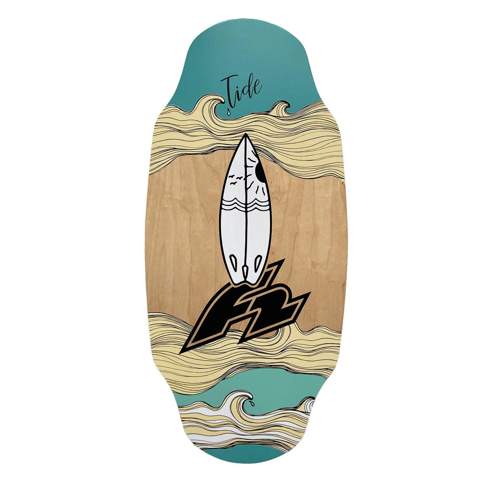 F2 Wellenreiter F2 Skim Board Wood Tide Surfbrett 40" Holz 2025/26
