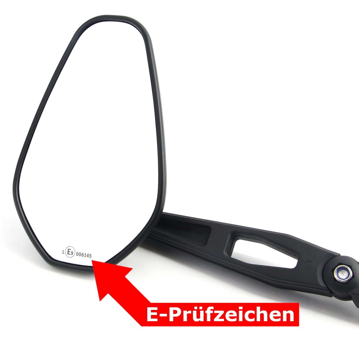 Area1 Motorradspiegel Motorradspiegel Motorrad Rückspiegel Set (Rechts + Links) E-geprüft (E-geprüft, inkl. 5 Adapter)