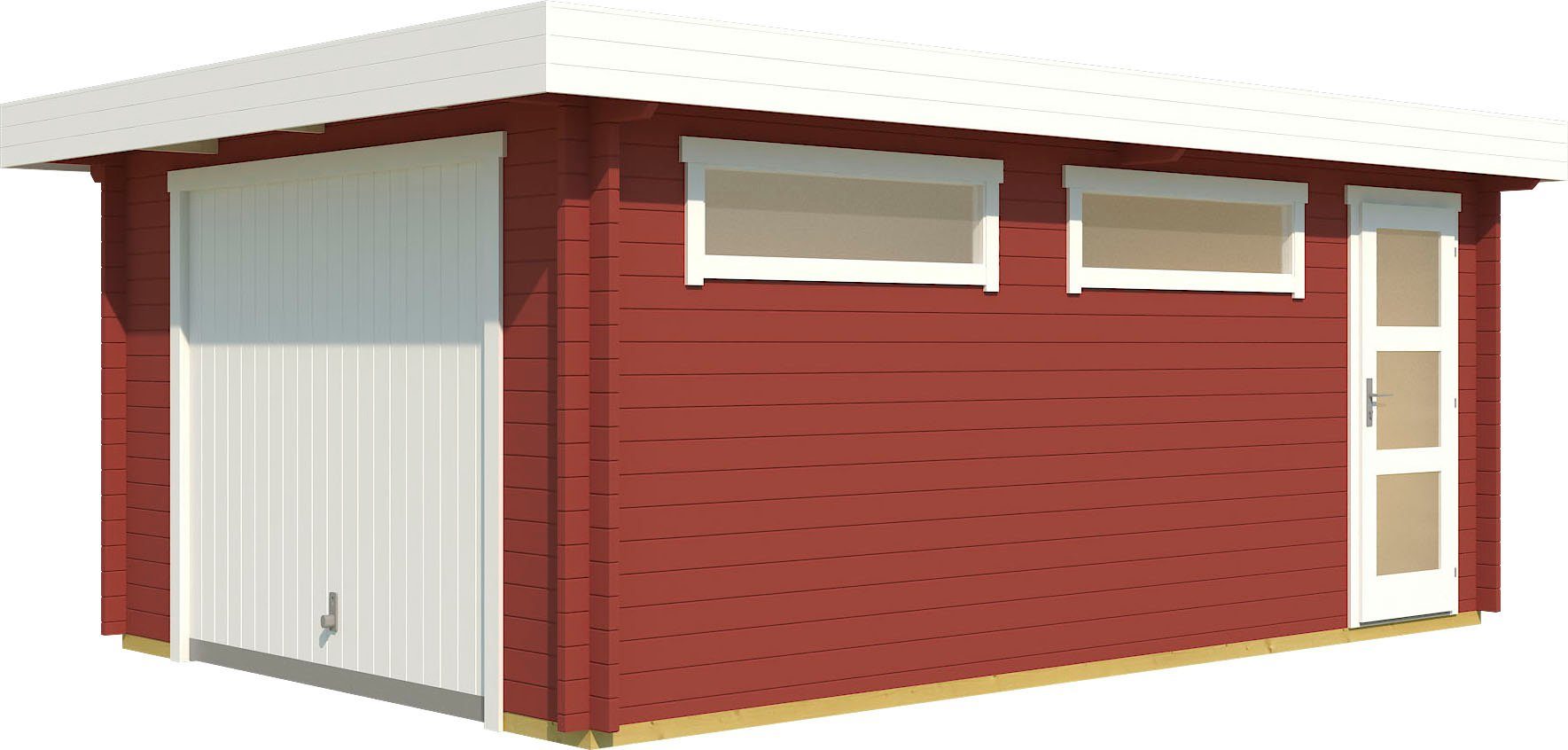 LASITA MAJA Garage Canberra (Set, Mit zusätzliche Eingang), Garage + Schwingtor