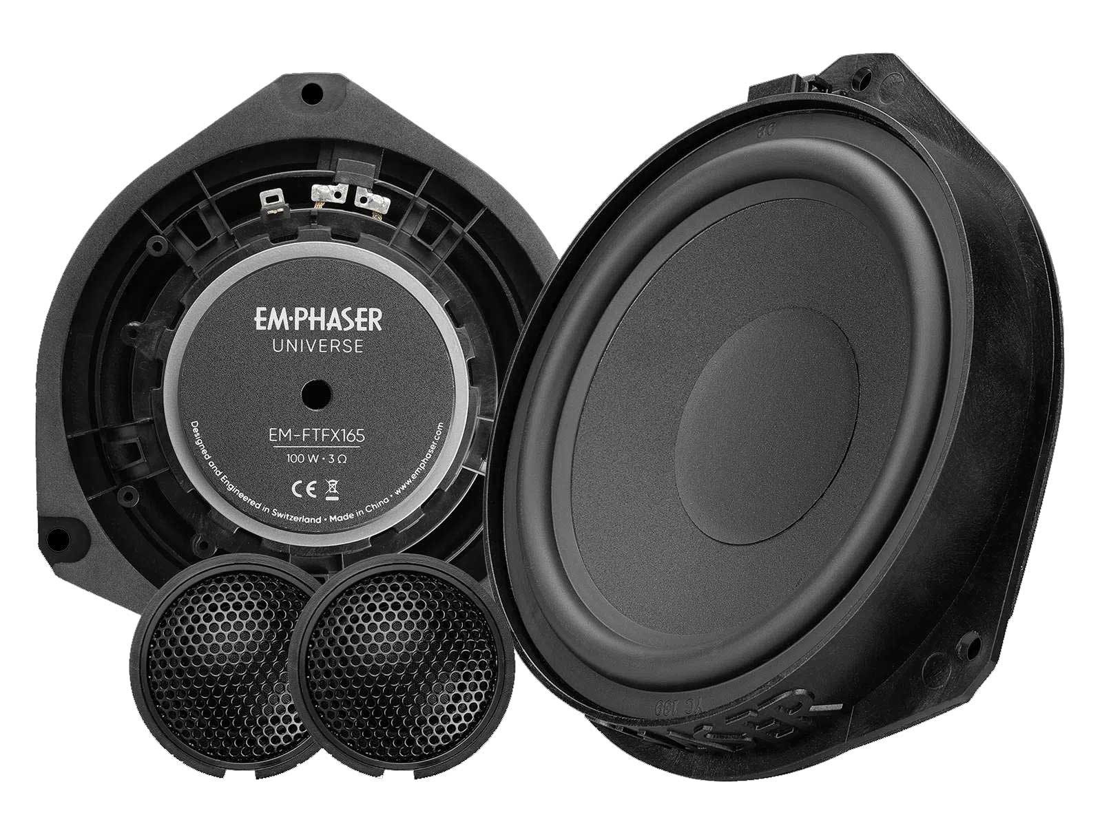 Emphaser EM-FTFX165 16.5 cm 2-Wege Lautsprecherset für Fiat Fahrzeuge Auto-Lautsprecher (50 W, 16 cm)