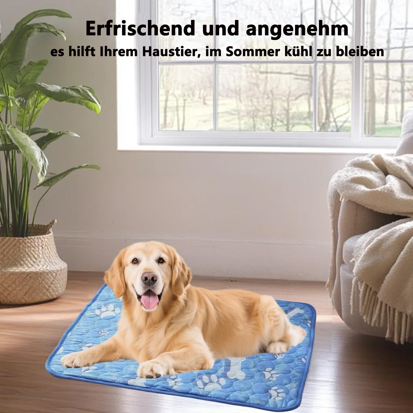 Ledander Hundematte Kühlmatte für Hunde Selbst Kühlende Hundematte Sommer Kühlkissen, hundematte für Zuhause Unterwegs oder im Auto