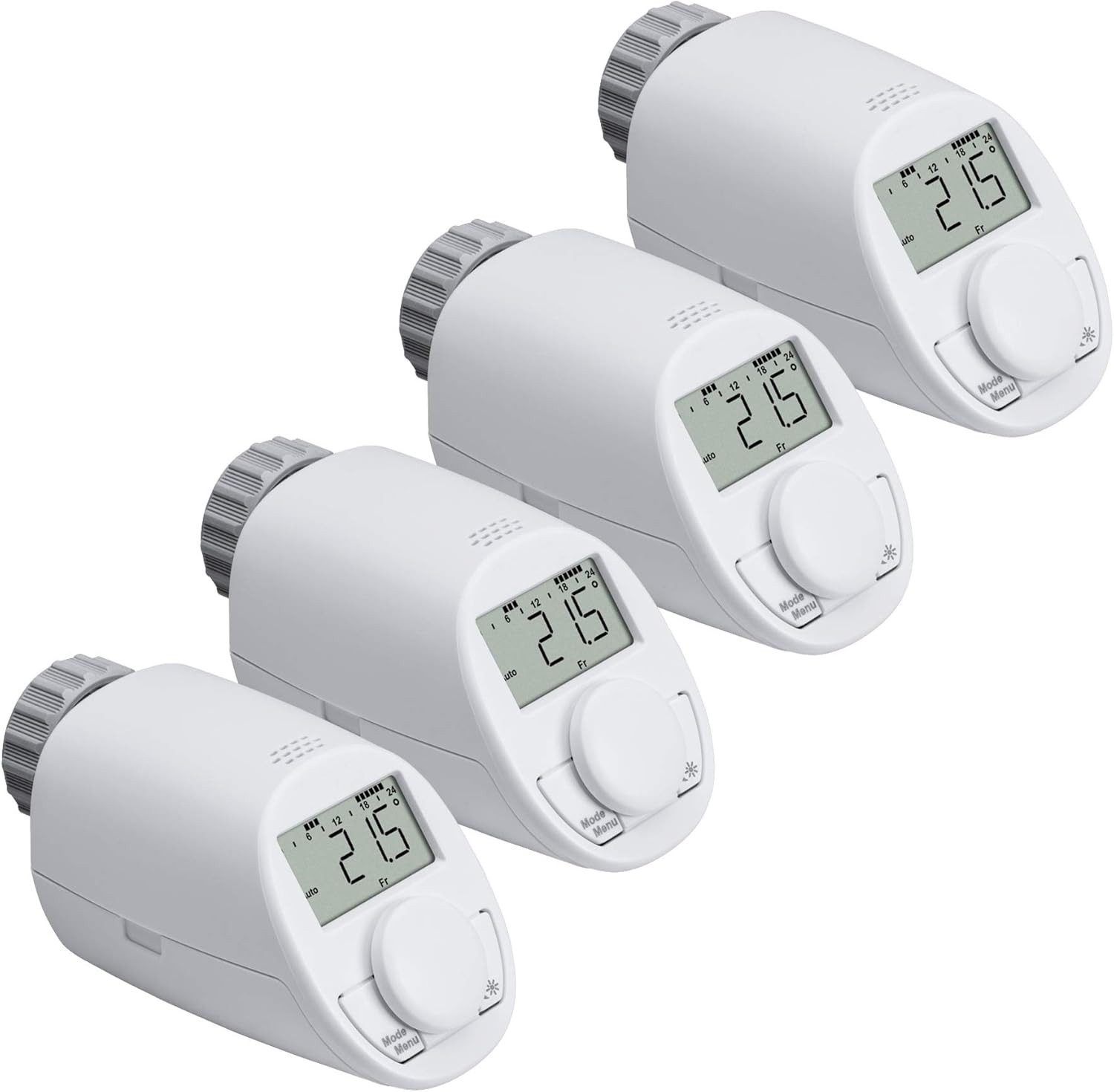 eqiva Heizkörperthermostat Set Elektronik-Heizkörperthermostat Model N mit Boost-Funktion, (4 St)