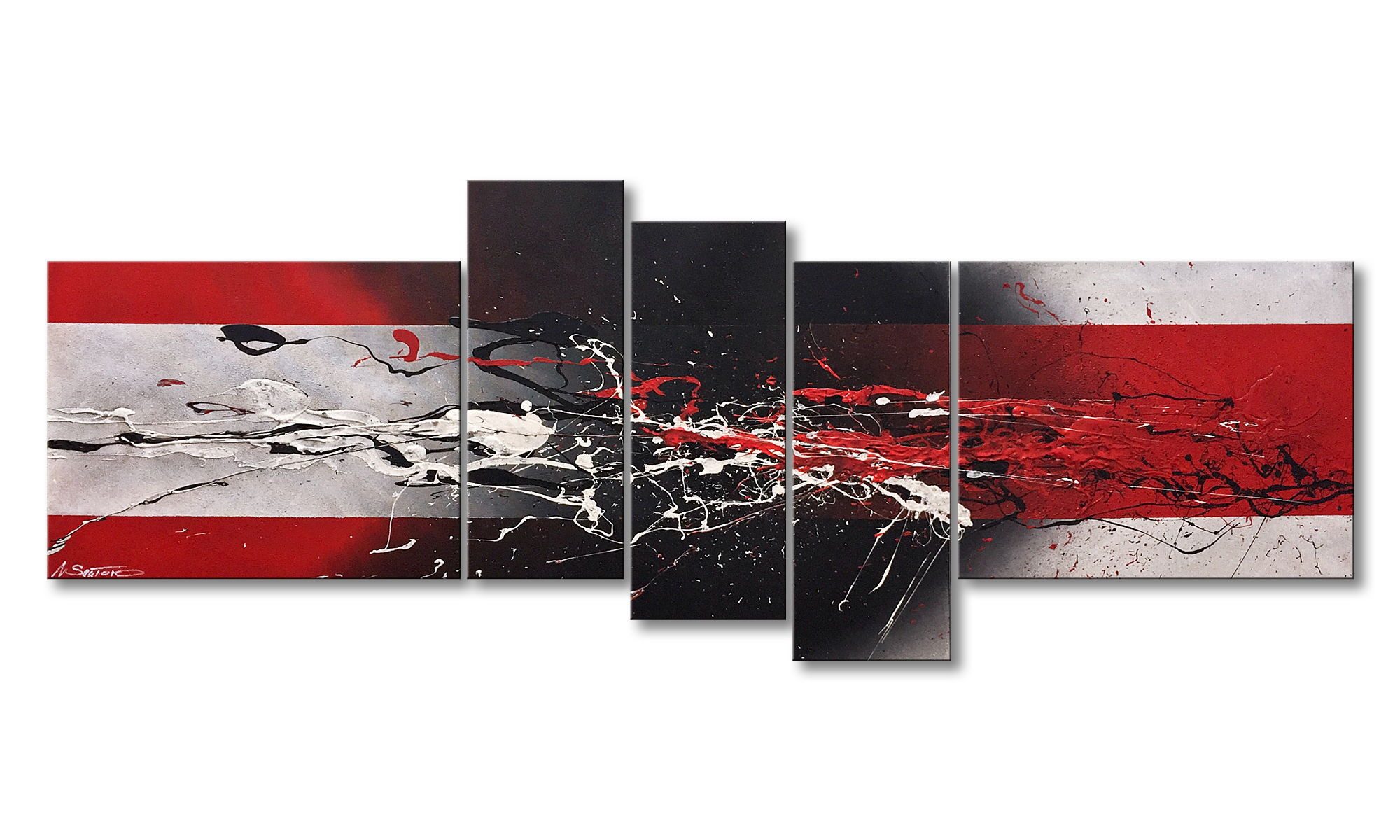 WandbilderXXL Gemälde Bundled Force 160 x 60 cm, Abstraktes Gemälde, handgemaltes Unikat