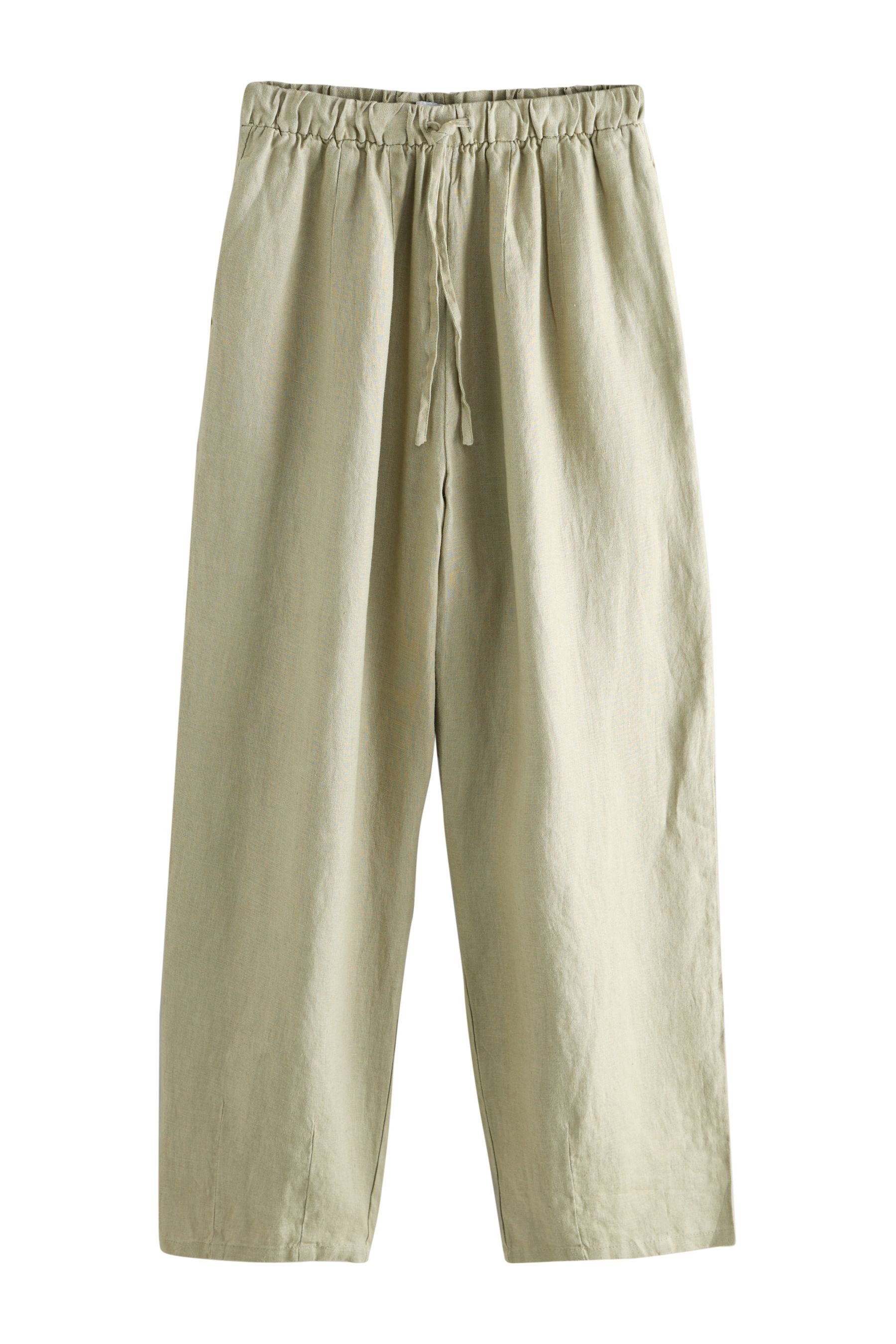 Leinenhose N. Premium Hose mit Barrel-Bein aus 100 % Leinen