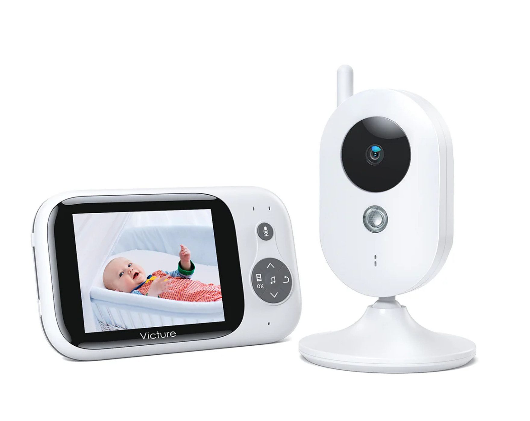Video-Babyphone Victure BM32 Video-Babyphone mit 3,2" Display & Akku, tragbar