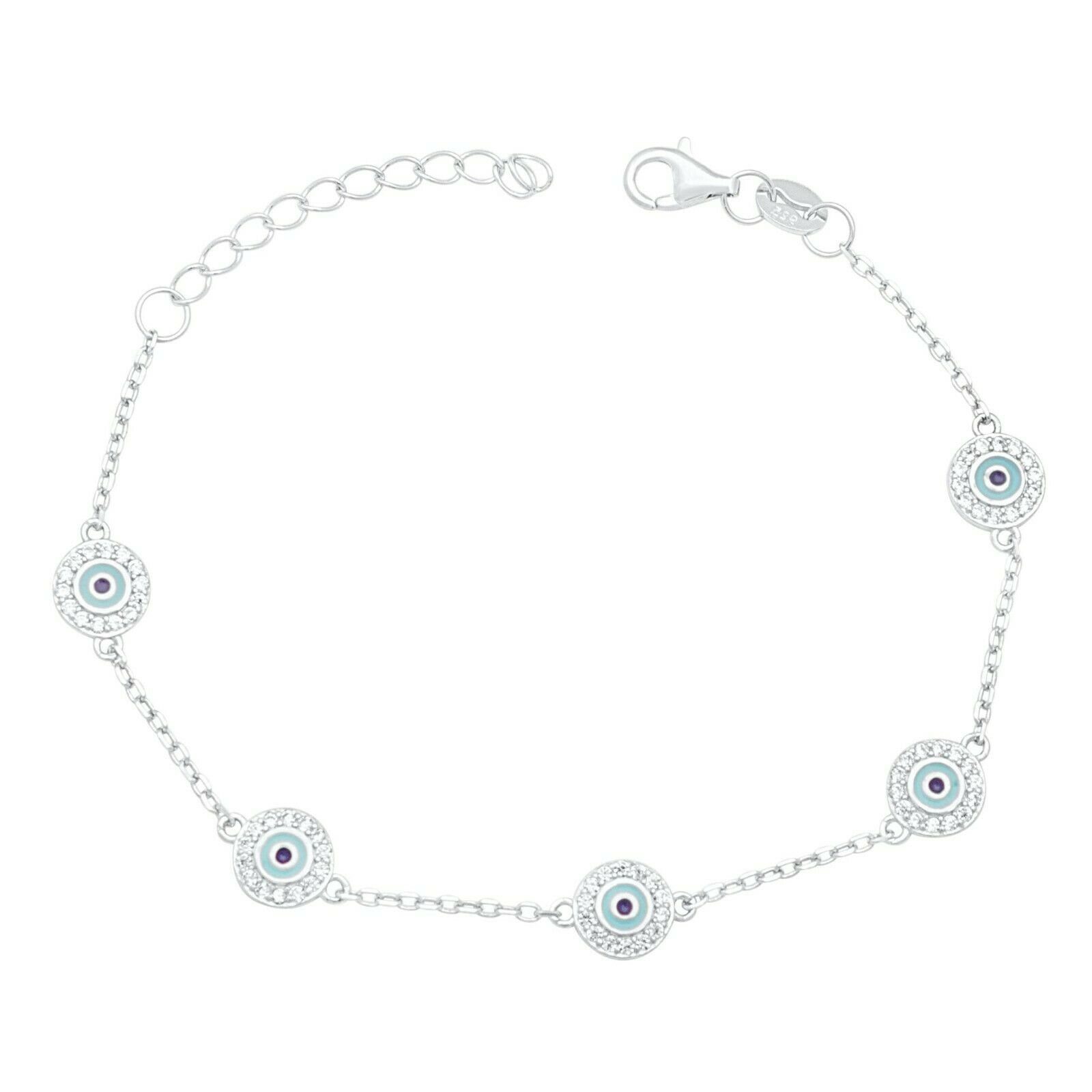 Tony Fein Silberarmband Armband Augen 925er Silber, Made in Italy für Damen, mit Zirkonia Steinen | Silberarmbänder