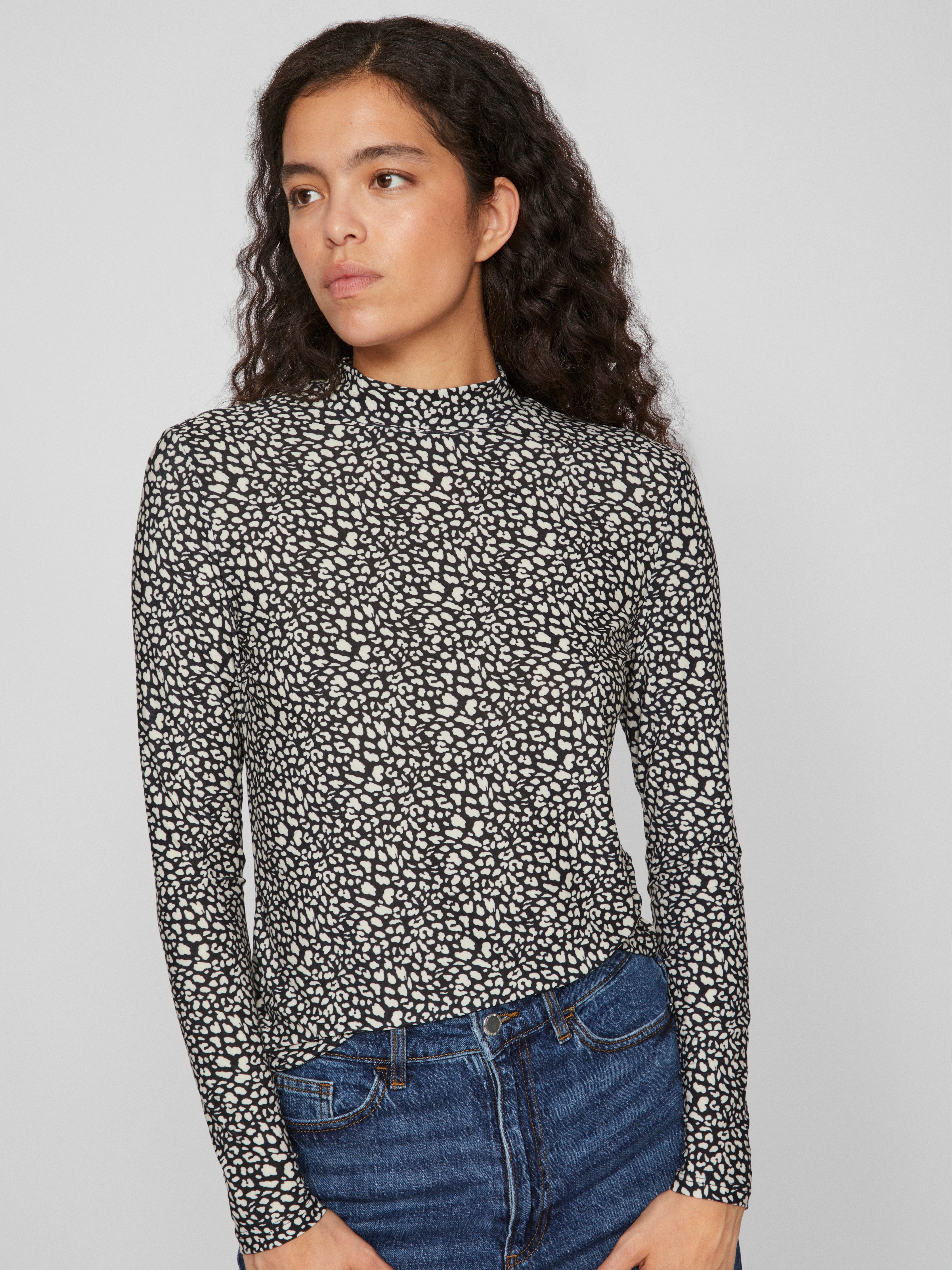 Vila Stehkragenshirt VILEOA L/S ROLLNECK TOP günstig online kaufen