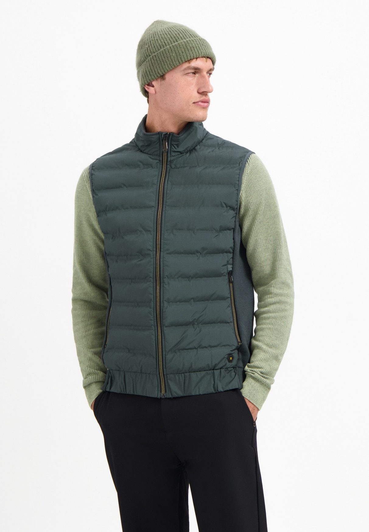 Outdoorjacke Bodywarmer Padded Sealed Mix With Knit