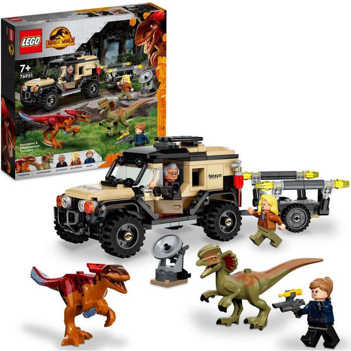LEGO® Konstruktionsspielsteine Pyroraptor & Dilophosaurus Transport (76951) LEGO® Jurassic World (254 St) Made in Europe