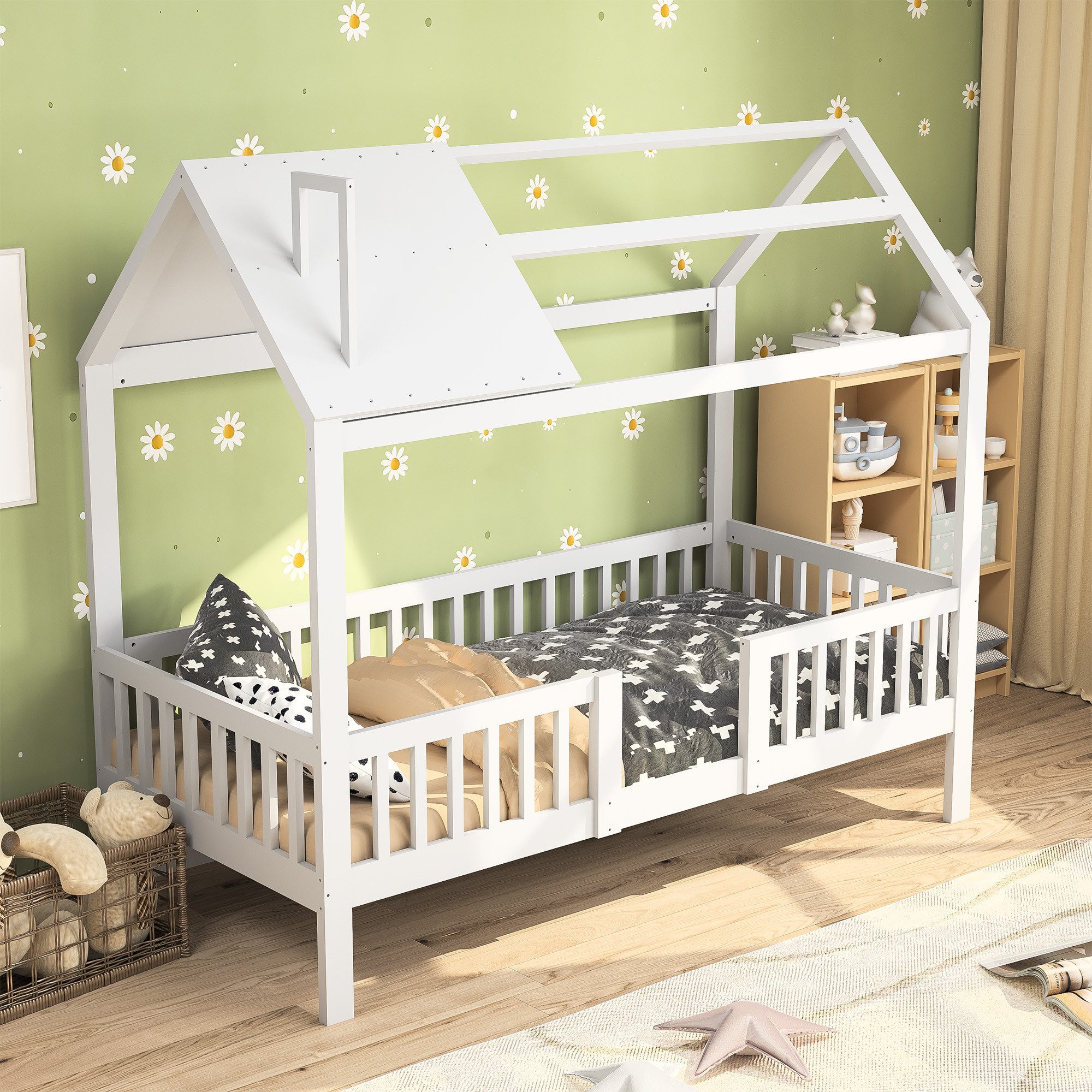 Gdood Kinderbett Hausbett Massivholzbett Jugendbett (1-tlg., günstig online kaufen