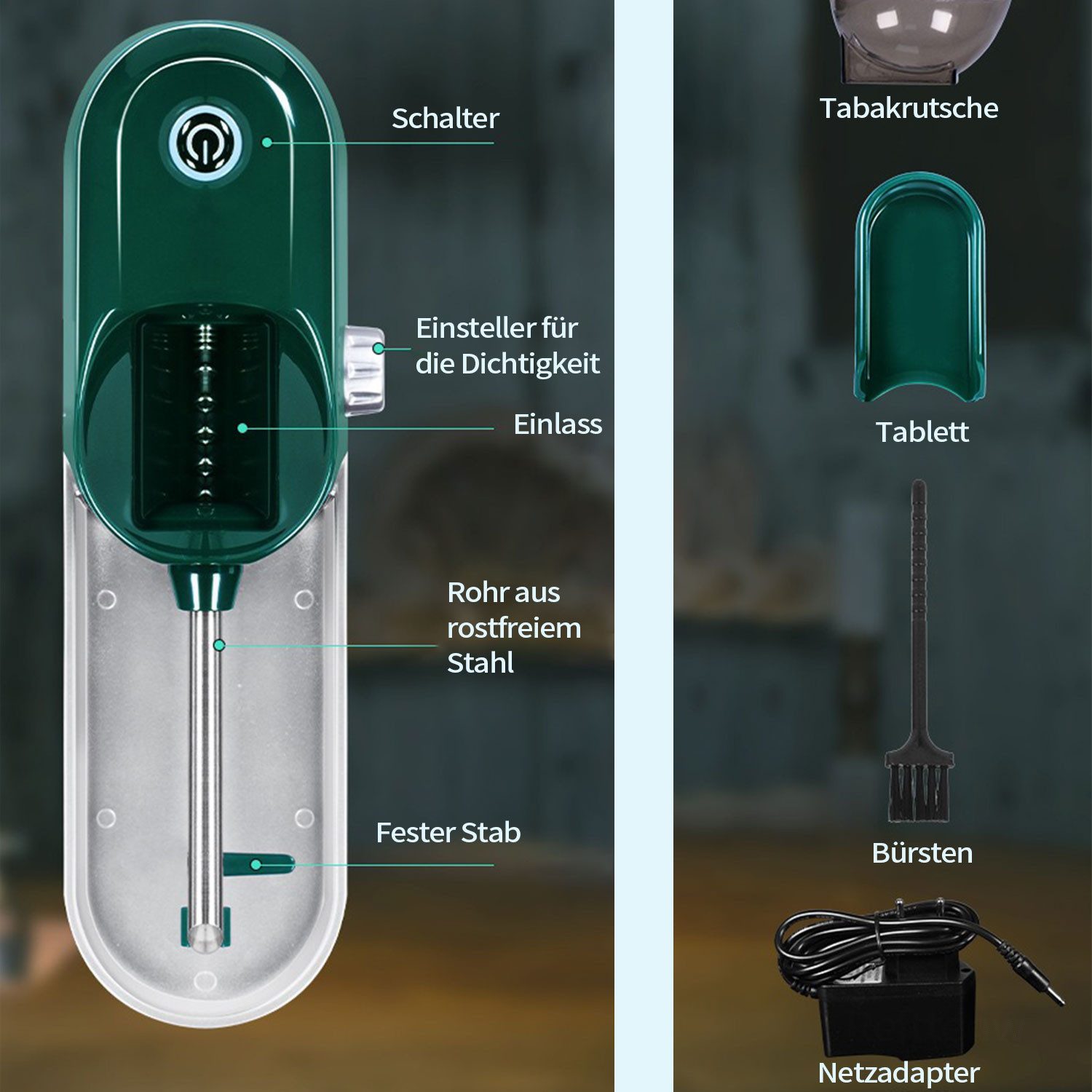 Refttenw Drehmaschine 8.0/6.5mm Selbstdreher Zigaretten Starter Stopfgerät