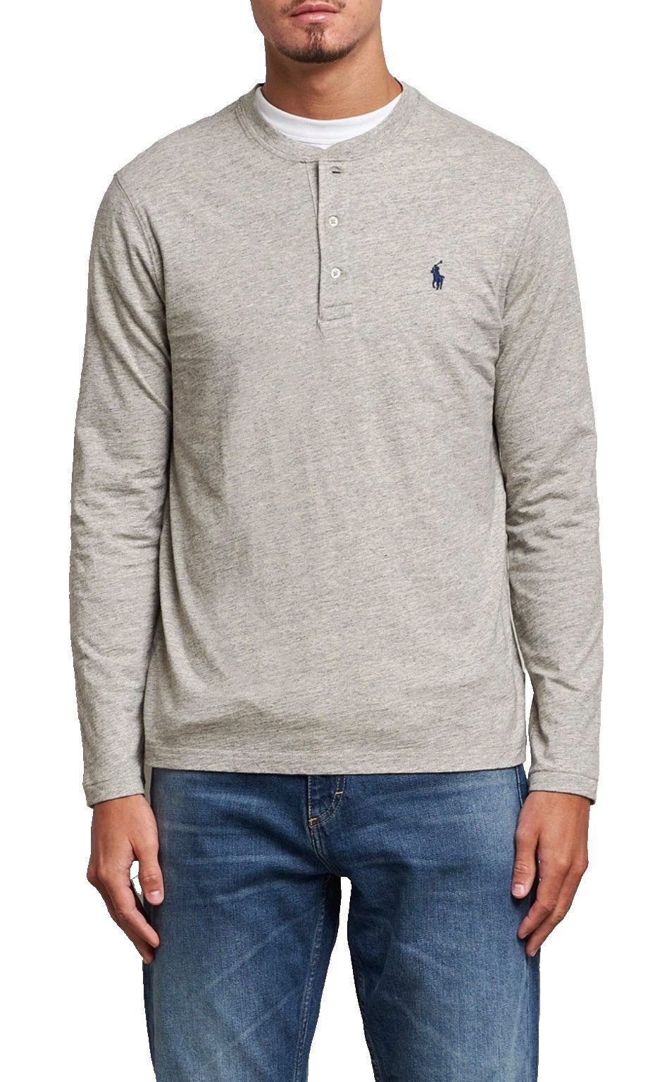 Polo Ralph Lauren Longsleeve Herren Featherweight Mesh Henley Shirt Sofortige Authentifizierung über das Ralph Lauren-System möglich