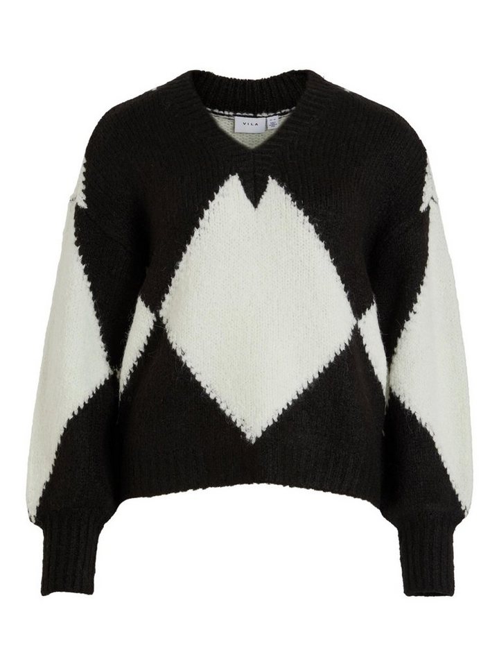 Vila Strickpullover QUARA 1 tlg Plain ohne Details vila-strickpullover-quara-1-tlg-plain-ohne-details