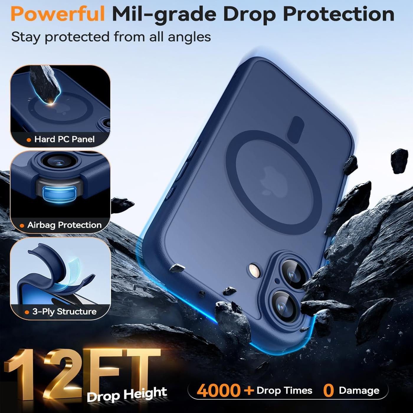 CoolGadget Handyhülle für Apple iPhone 16 6,1 Zoll, Kamera Schutz Hülle Silikon Hard Case Schutzhülle für Magsafe Zubehör – Bild 5 von 5