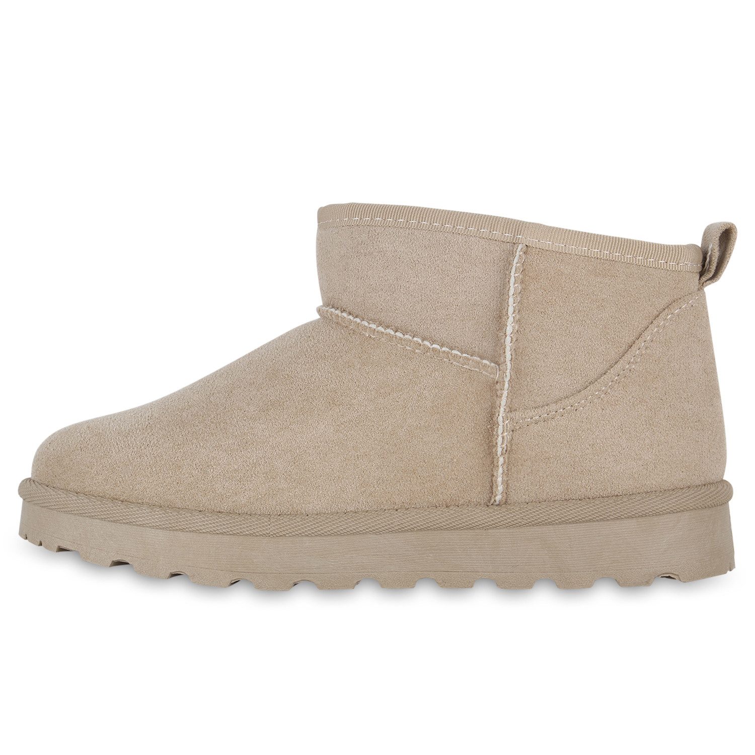 VAN HILL 841491 Winterstiefelette Damen Warm Gefüttert Winter Boots Stiefeletten Profil-Sohle