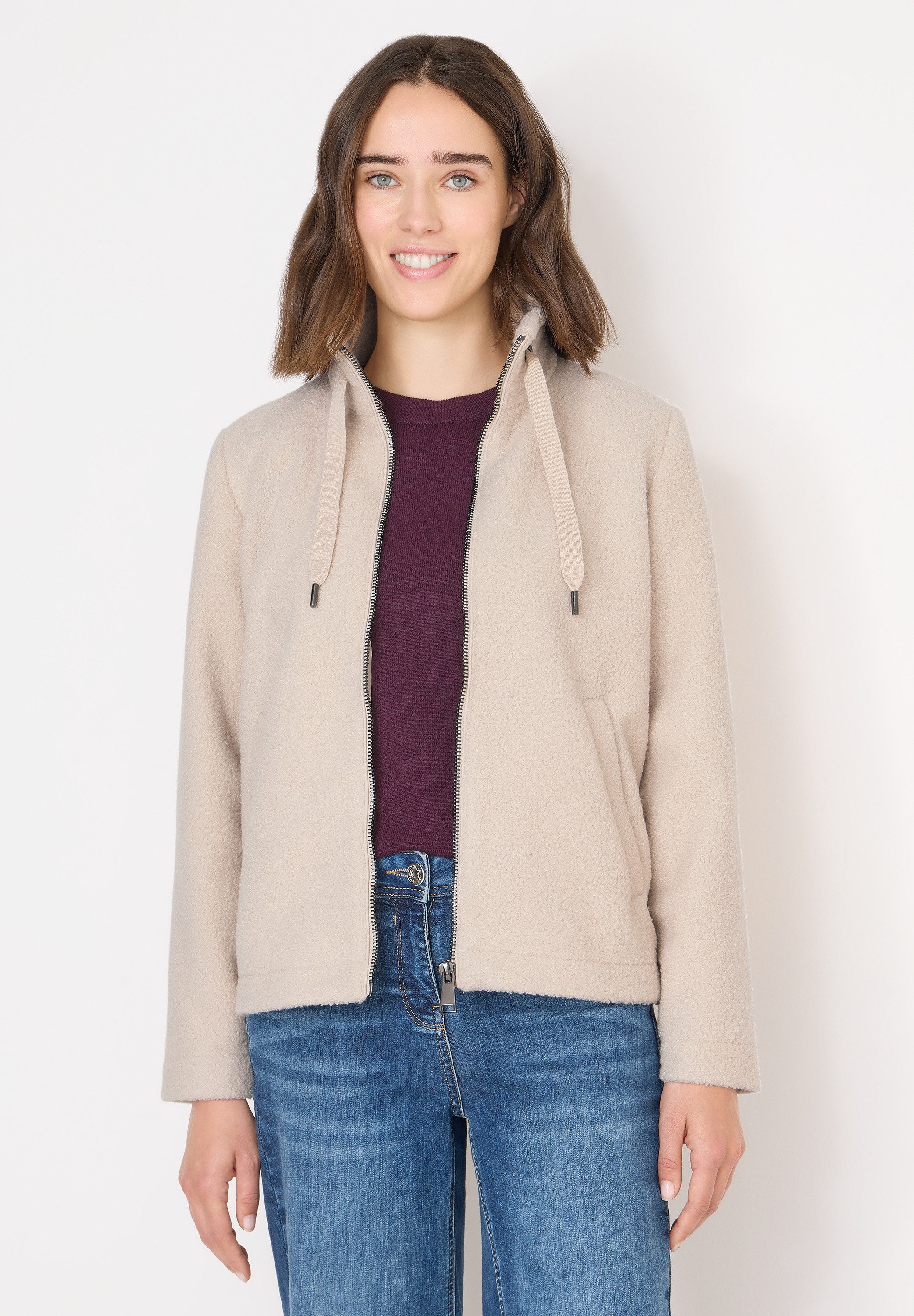 CECIL Fellimitatjacke mit Stehkragen günstig online kaufen